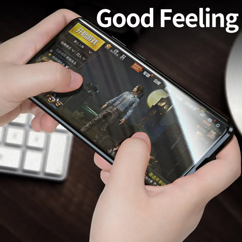 For Samsung Galaxy S20 FE S21 Ultra 360 Front+Back double-sided Tempered Glass Case for A52 A72 A12 Magnetic Metal Cover A51 A71