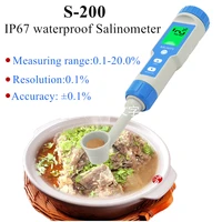 s 200 ip67 waterproof salinometer salinity tester foods salt meter high precision salt concentration meter for food 40 off