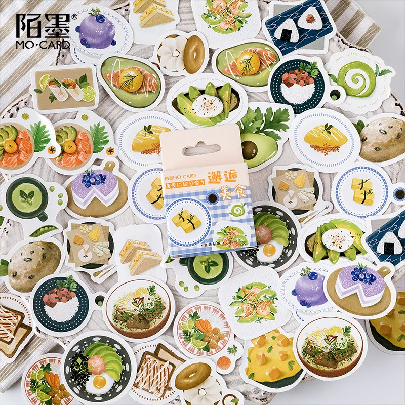 Столкнуться с вкусные Еда декоративные наклейки самоклеящиеся Стикеры для