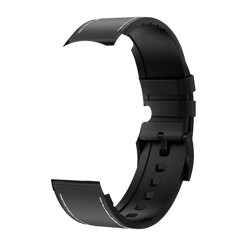 Black leather 2 LEMDIOE умные аксессуары для 22 мм Смарт-часы сменный ремешок L7 L9 DT зарядка из нержавеющей стали Силикагель кожаный ремешок - Цвет: Black leather 2