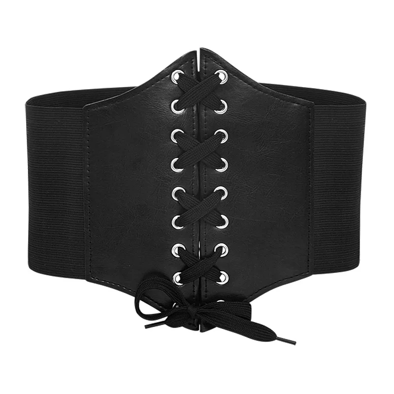

Super Wide Waist Belt for Women PU Leather Slimming Body Ladies Dress Belt Elastic White Black Corset Belt Female Waistband