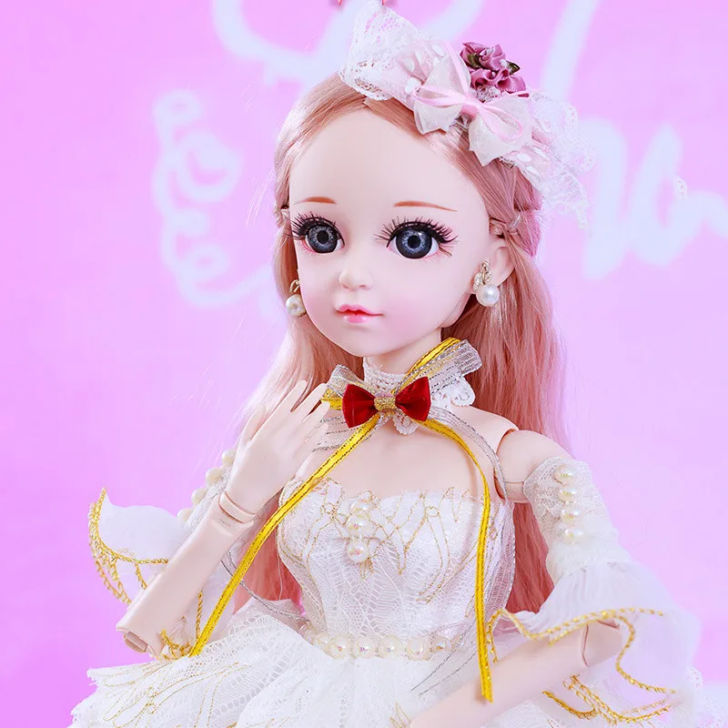 Новинка 60 см BJD куклы 3D глаза свадебное платье одежда шарнирная девушка Кукла