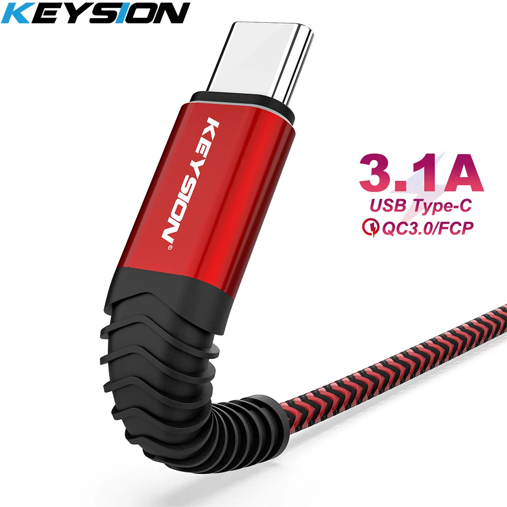 Кабель USB Type C KEYSION 3 1 А кабель для быстрой зарядки и синхронизации данных провод
