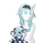 Парики Genshin Impact Eula, парик для косплея синий смешанные белые синтетические термостойкие волосы + парик
