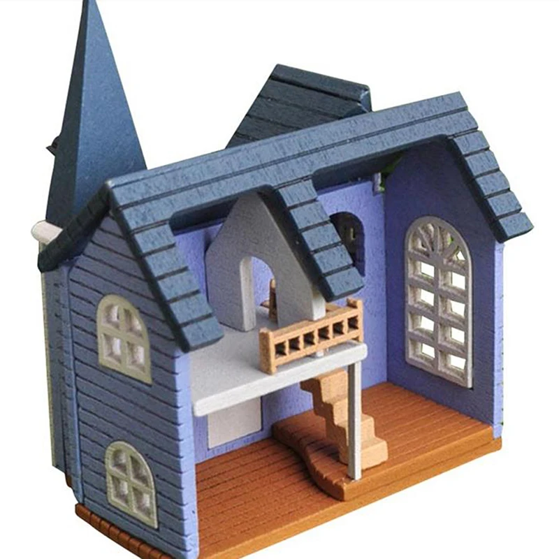 fairytale town house diy mini wooden dolls miniature accessories handicraft building assemble toy crafts furniture kits free global shipping