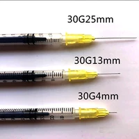 50pcs free shipping mesotherapy hypodermic 4mm 6mm 13mm 32g 30g 34g meso needle for injection syringe filler