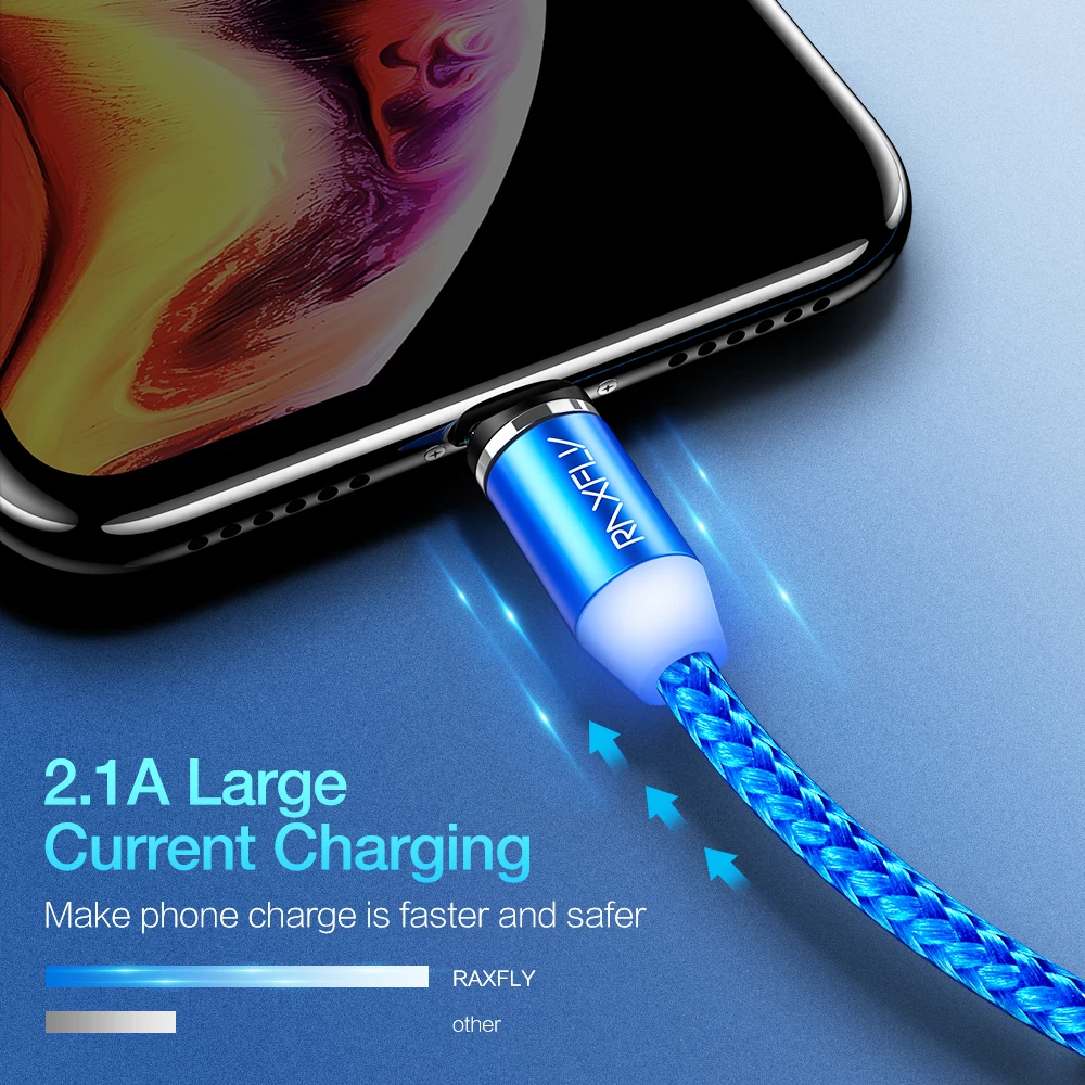 Магнитный кабель RAXFLY Micro USB Type C для iPhone Samsung Android мобильный телефон cabo магнитное