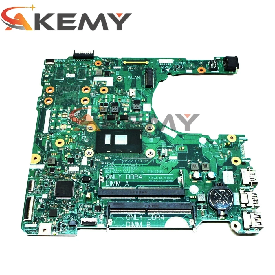 Preise Akemy Laptop Motherboard Für DELL 3567 3568 Serie CN-0DKK57 DKK57 Mit I5-7200 CPU Prozessor 15341-1 91N85 DDR4