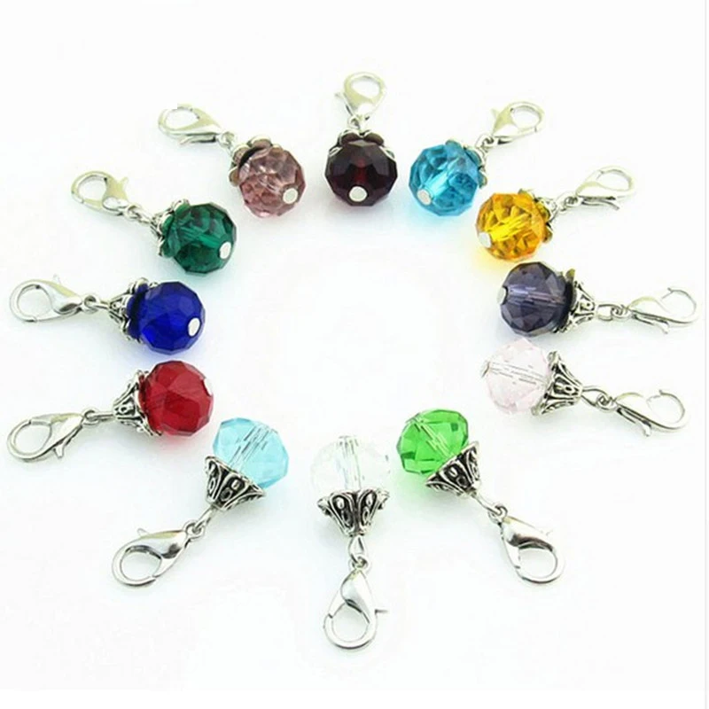 

10 PCs Round Glass Knitting Stitch Markers Random Color Crochet Stitch Lock Knit Needlework Accessories Knitting Stitch Marker