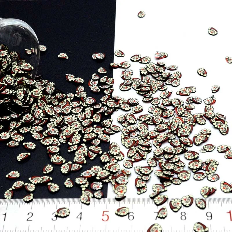 5mm 100g design2 100 г/лот Полимерная глина для изготовления игрушек Рождественский Санта посыпает милое конфетти для рукоделия, сделай сам конфетти - Цвет: 5mm 100g design2