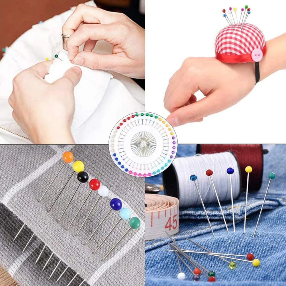 200/40Pcs Multicolor Straight Pins Quilting Pearl Head Sewing for Dressmaking Jewelry Crafts Making Supplies |