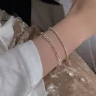 Женский блестящий браслет-цепочка из серебра 925 пробы