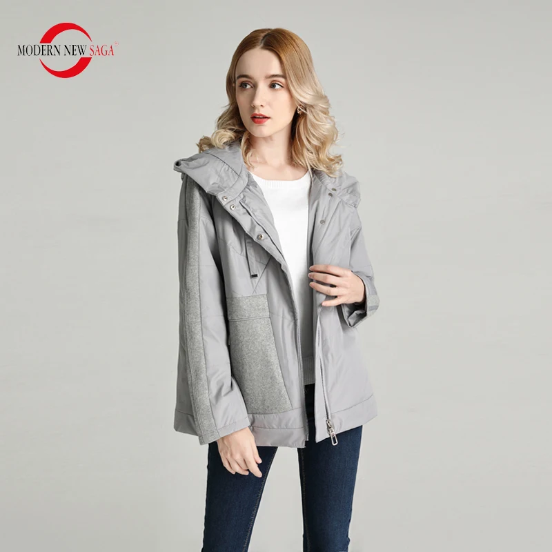 MODERN NEW SAGA 2020 Женская Куртка Весенняя Стеганая Пиджак Женский Осеннее Свободное