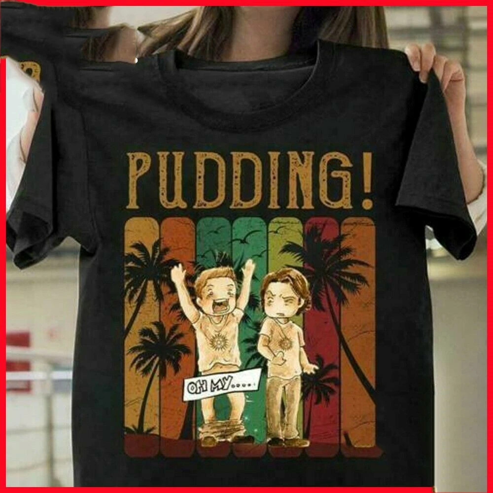 Сверхъестественная Винтажная Футболка Дина и сам пудинг Винчестер Черная