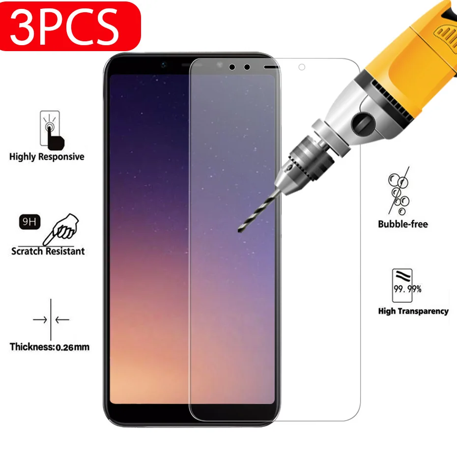 Защита из закаленного стекла для Xiaomi Mi A2 Lite защита экрана телефона пленка 3