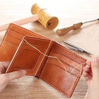 diy leather craft short wallet handmade sewing accessories boys wallet handmade material bag leather craft tool set