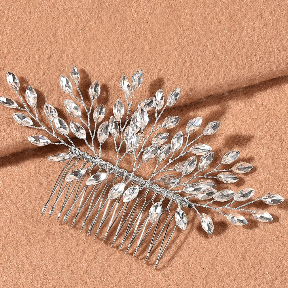 

Bridal Hair Comb Wedding Birthday Proms Crystal Rhinestones Hair Comb for