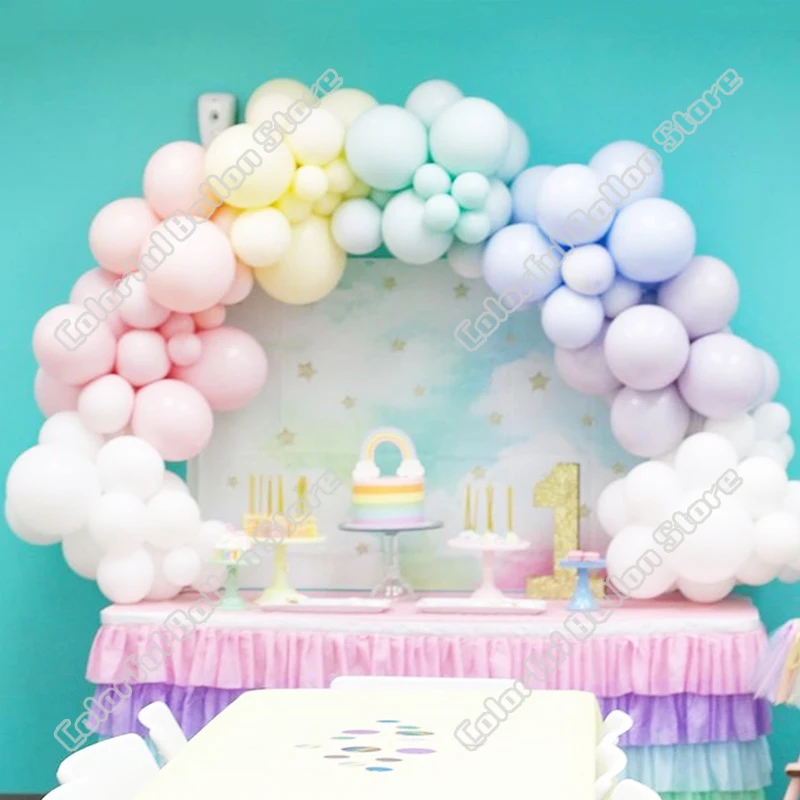 120pcs Birthday Party Wedding Double Maca Purple Pink Latex Balloon Arch Kit Balloon Garland Baby Shower Celebration Decoration