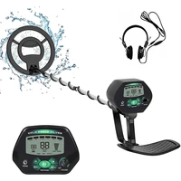 ip68 waterproof metal detector for adults with 10 high accuracy search coil all metal disc notch pinpoint modes