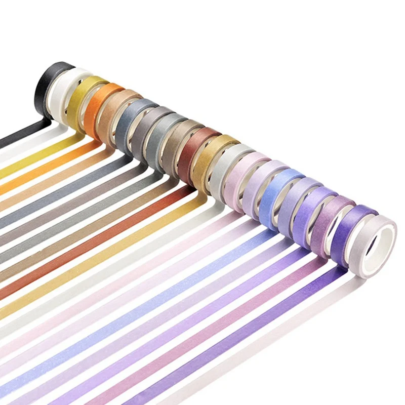 

60 Pcs/lot Rainbow Solid Color Decorative Adhesive Tape Masking Washi Tape Set DIY Scrapbooking Sticker Label Stationery