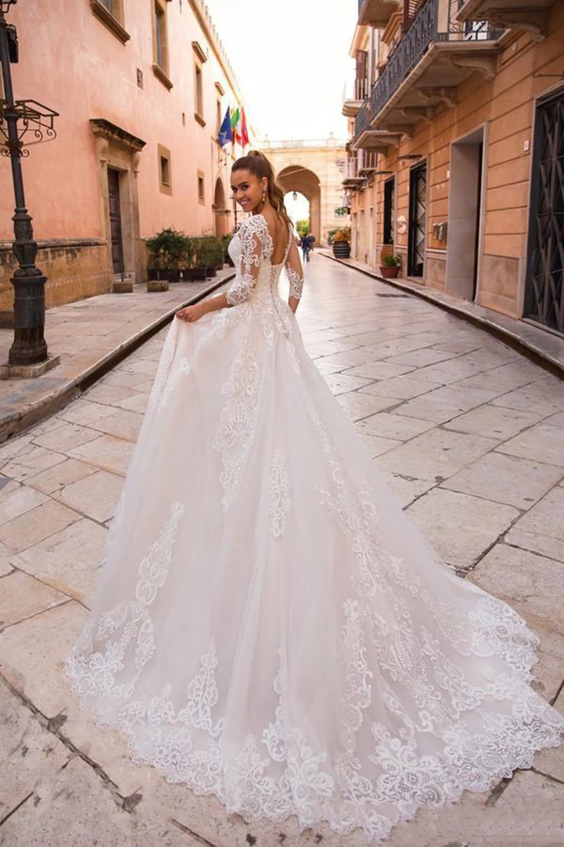 

BAZIIINGAAA Simple Wedding Dress Lace Little Beading Strapless Dress Luxury Wedding Gowns Bridal Can Be Washed Bride Dresses