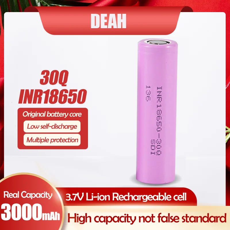 Литиевая аккумуляторная батарея INR18650 30Q 3 7 в 3000 мАч 18650 20 А