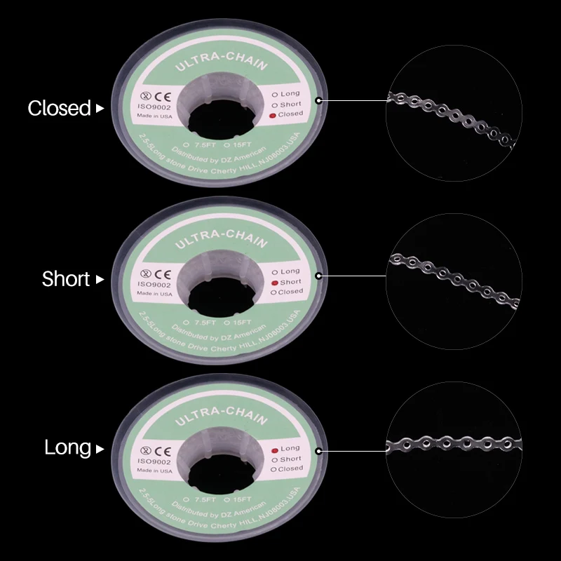 

1pc Dental Orthodontic Elastic Ultra Power Chain Rubber Band Transparent Braces S/L/O Size High Strength Rubber Oral Care Tool