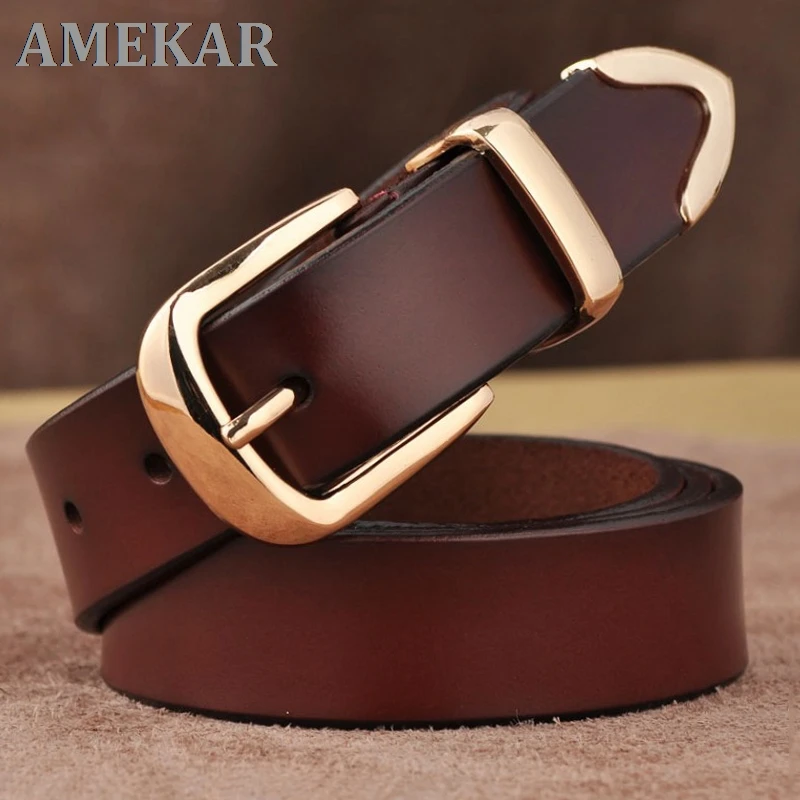 

Women's Strap Casual All Match Women Brief Genuine Leather Belt Women Strap Pure Color Belts Top Quality Jeans Belt