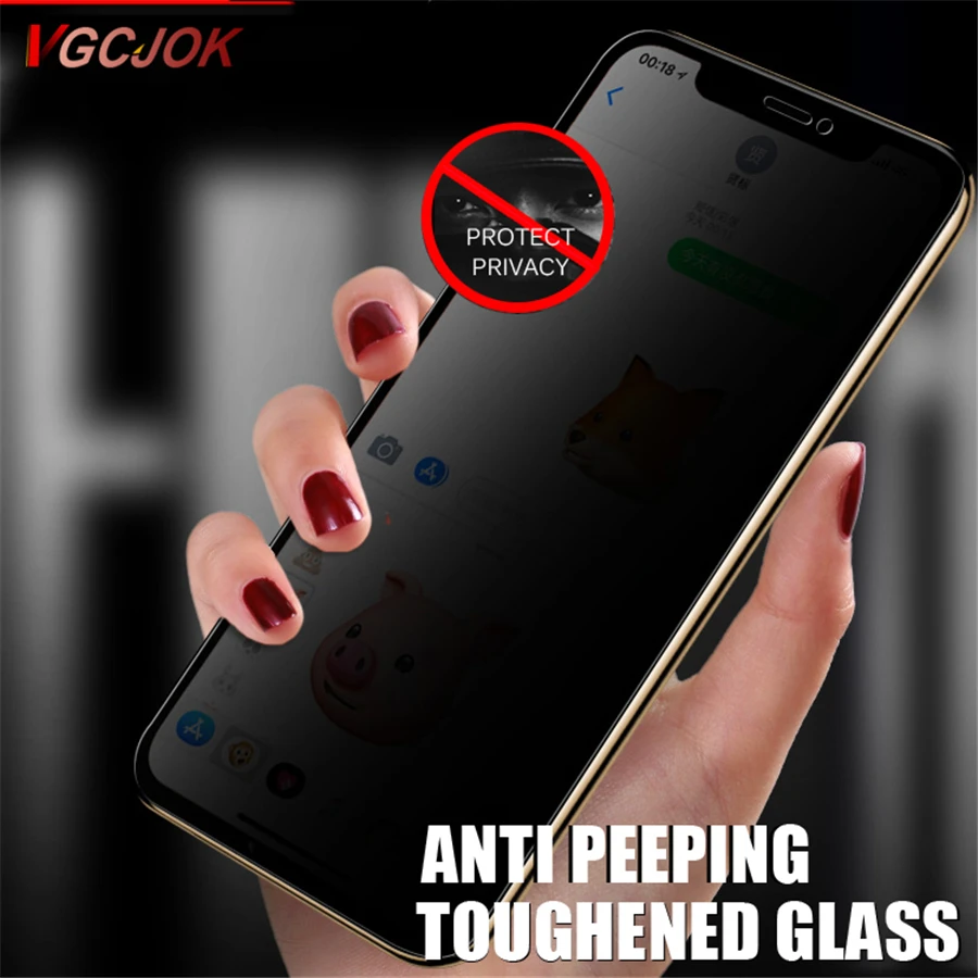 Личный протектор экрана для iPhone 11 Pro XS MAX XR антишпионское закаленное стекло для iPhone 6 6s 7 8 Plus X Защитное стекло для конфиденциальности