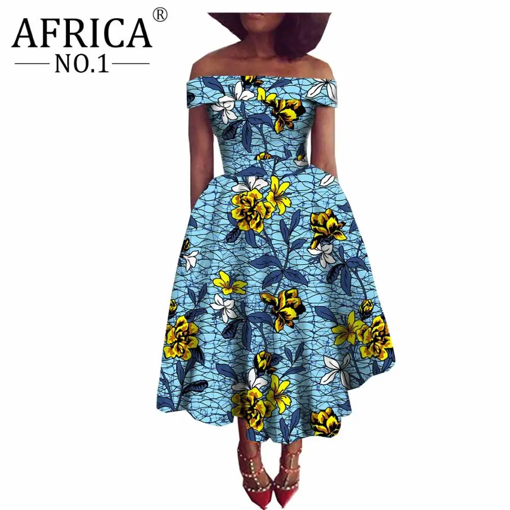 

Вечервечерние платье принцессы № 1 в африканском стиле, с вощеным принтом, традиционная одежда в африканском стиле, без бретелек, модное жен...