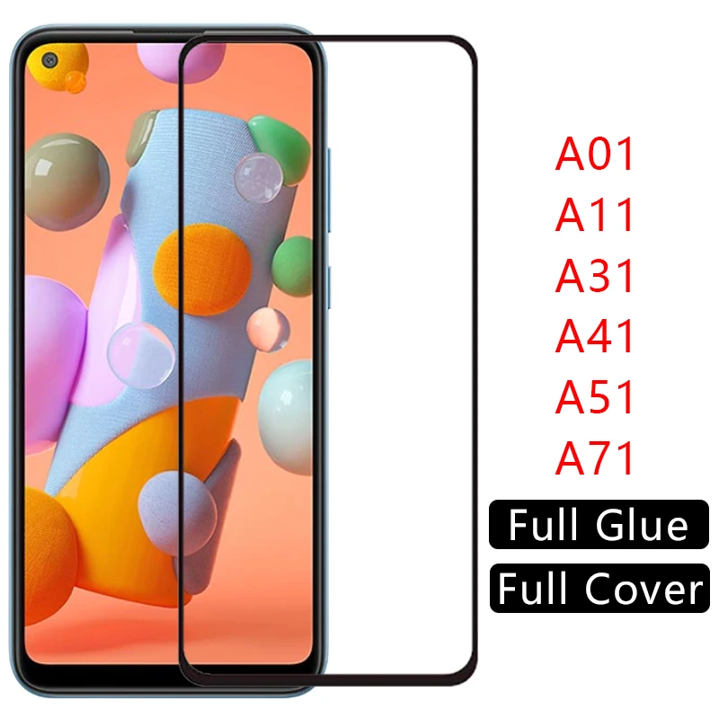 Защитное стекло для samsung a71 a51 5g a41 a31 a11 a01 пленка экрана из закаленного стекла samsun