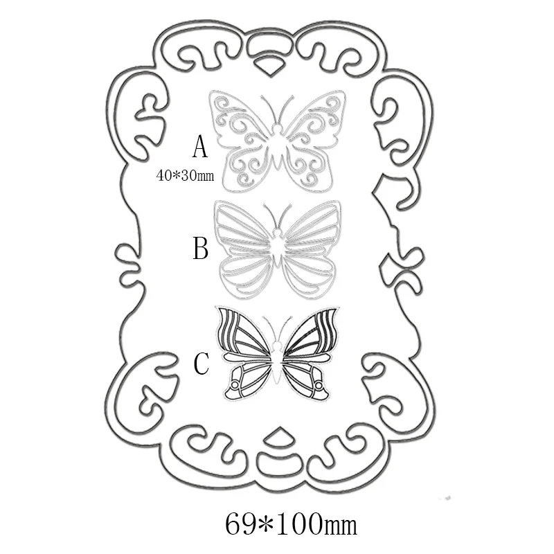 Металлический Трафаретный вырубной штамп кружева бабочки Новинка для украшения карты DIY трафарет