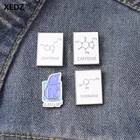 XEDZ эмалированная брошь с изображением химикатов, кофеина, допамин, мерная чашка, металлический значок, булавка для сумки, ювелирные изделия