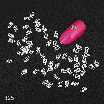 Пустотелые серебристые Розы стикеры 3D на ногти Nail Art из сплава шт./Дизайнерские