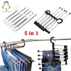 Новинка 2020, модная 5 в 1 полка для брюк, вешалки для одежды из нержавеющей стали, Многофункциональный гардероб, горячая распродажа, Волшебная вешалка ZXH