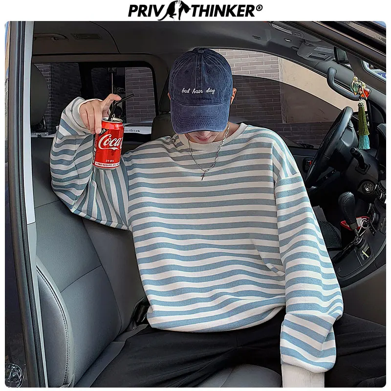 Privathinker в стиле «хип-хоп», Разноцветные полосатые носки Для мужчин s толстовки в уличном стиле свободные мужские пуловеры кофта-топ осень Для мужчин Повседневная одежда