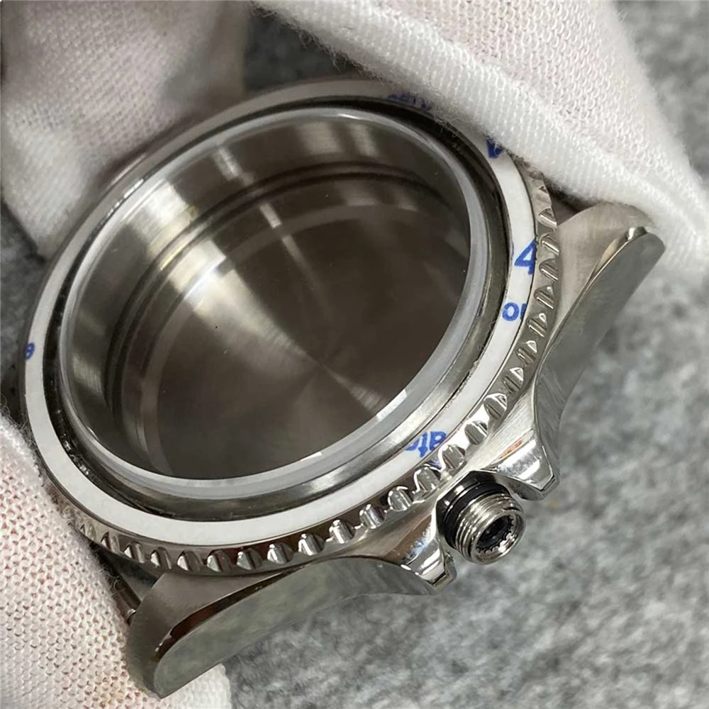 

40MM Aluminum Watch Bezel Flat Sapphire Glass Watch Case for NH35A/NH36A/4R36/7S Mechanical Watch Movement Modification Parts