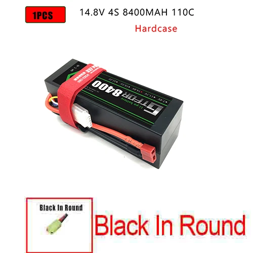 1PCS4S8400HARDBLACK DXF Lipo батарея 4S 8000mah 8400mah 14,8 V 110C 220C Hardcase для 1/8 1/10 масштаб Электрический радиоуправляемый Багги Truggy гусеничный автомобиль - Цвет: 1PCS4S8400HARDBLACK