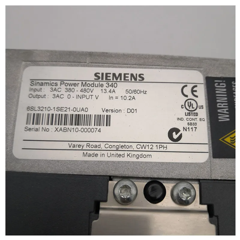 

NEW ORIGINAL SIE MENS 6SL3210-1SE21-0UA0 SINAMICS S120 CONVERTER POWER MODULE