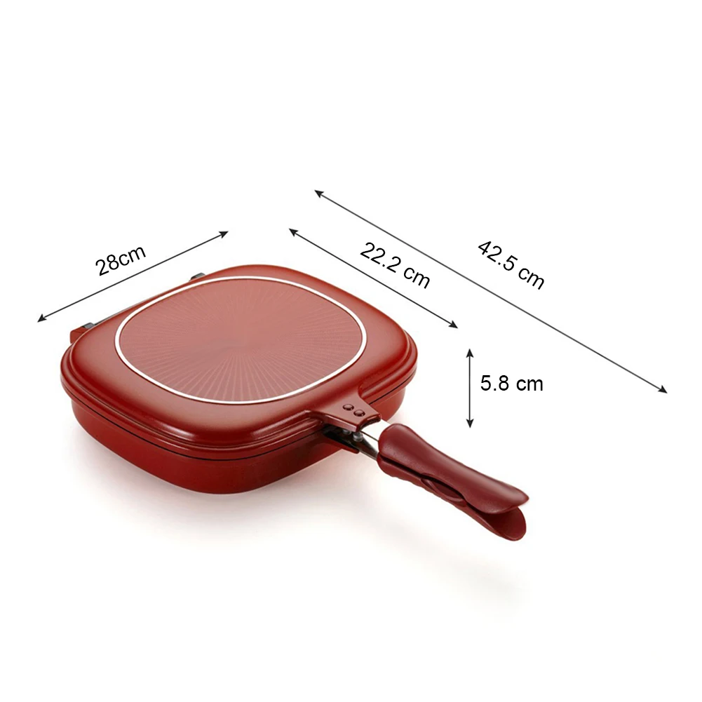 Антипригарный двухсторонний прямоугольник стейк гриль сковорода кастрюля