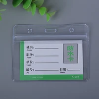 3pcs transparent pvc id card holder protector case business bus bank credit card cover for student kid women badge bag wallet