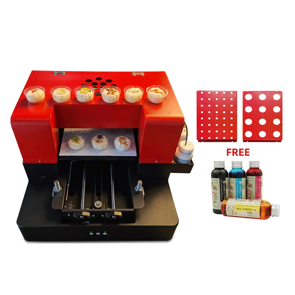 

A4 Food Flatbed Printer With Edible ink Printer Fondant Edible Paper Printer Wafer paper Macaron M bean printer With ink