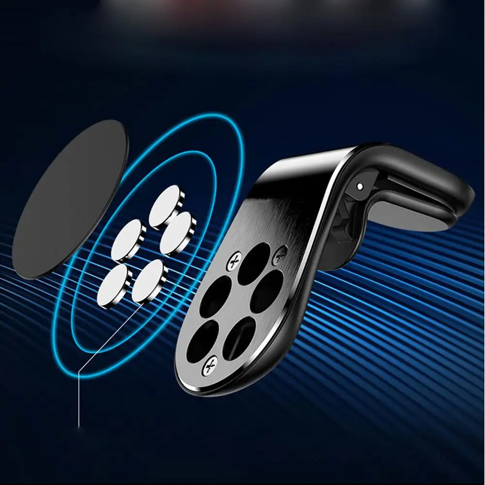 Металлический магнитный автомобильный держатель для телефона iPhone Samsung Xiaomi 360 Air