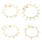 Браслеты на ногу LUXUKISSKIDS из нержавеющей стали 2020, анклеты для женщиндевушек золотогостального цвета, регулируемые, 20 см + 5 см, летние