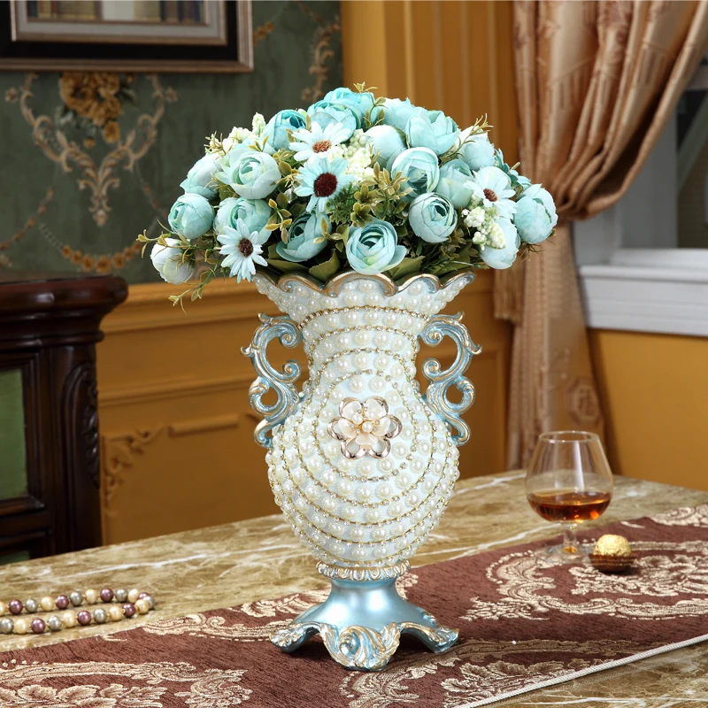 

Европейская полимерная Алмазная ваза, украшение для дома, гостиной, телевизора, кабинета, Цветочная композиция, статуэтки, поделки, украшен...