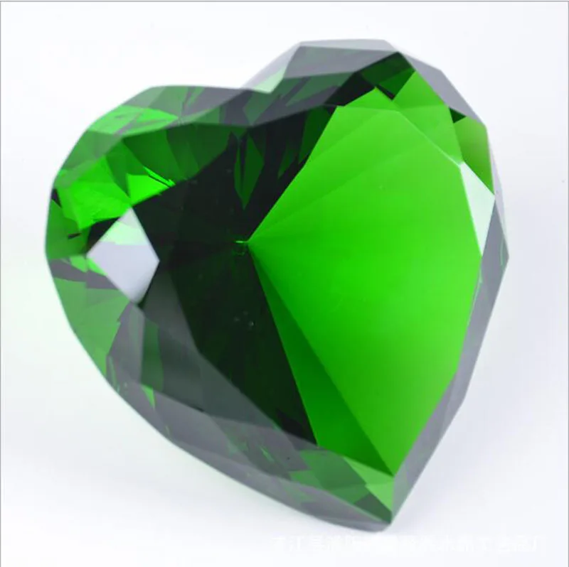 Фигурка из хрустального бриллианта в форме сердца 90 мм стеклянное пресс папье