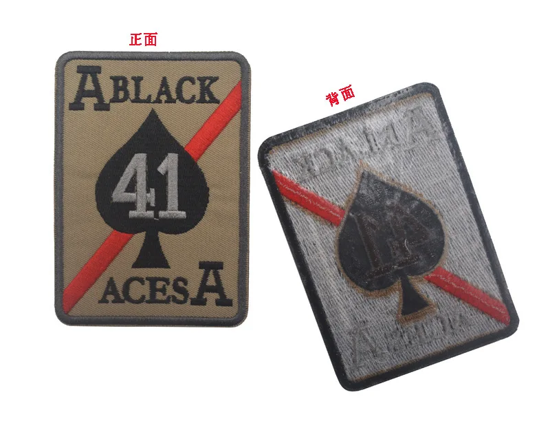 

Poker A41 flight leather jacket cloth label embroidered stickers