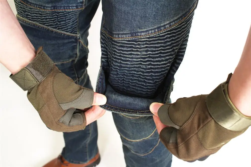 Классические мотоциклетные брюки KOMINE мужские джинсы для езды на мотоцикле без