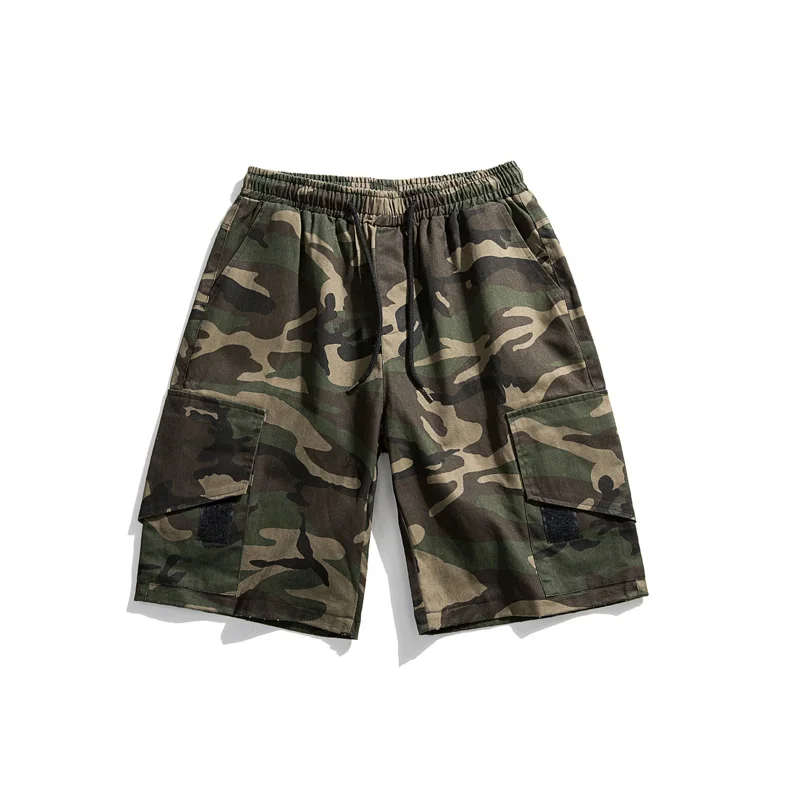 

Camouflage Cargo Loose Summer Shorts Kanye West Cargo Shorts For Men Shorts With Pockets Knee Length Men Cargo Shorts
