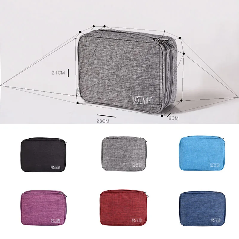 travel cable organizer bag three layer electronic accessories bag for chargers power bank ipad phone sd card wires cords storage free global shipping